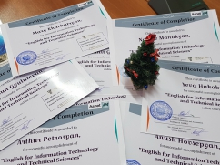 Сертификаты для участников онлайн занятий по специализированному английскому языку