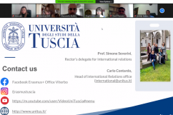 Online Discussion with Tuscia University Department of Linguistics, Literature, History, Philosophy and Law