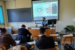Davit Pipoyan on the model of ''Assessment of Food Safety Risks'' to the students of Tuscia University, Italy