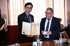 An outstanding American-Armenian scientist and Nobel laureate Ardem Patapoutian was awarded a Diploma of an Honorary Member of the NAS RA